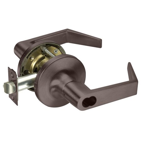 YALE Grade 1 Entry Cylindrical Lock, Augusta Lever, LFIC 6-Pin Less Core, Dark Oxidized Bronze Finish AU5407LN ICLC 613E